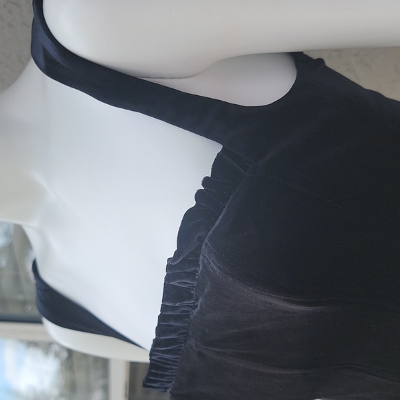 House of CB crop velvet bonned ruffle top corset bustier size small - Picture 4 of 15